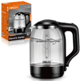 Fierbator Electric HALEY 2.2L 1800W &ndash; sticla Termorezistenta, incalzire rapida, oprire automata
