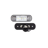 Lampa auto interior RapidAuto 99OW029, 12/24V; oval; montare surub cu spatiu 61mm; 3xLED; transparent; Latime: 84 mm; Inaltime: 24 mm; Adancime: 10 m, Rapid