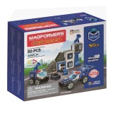 Joc de Constructie Magnetic Magformers Amazing Police Set - Sectia de Politie, 50 piese