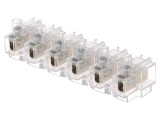 Regletă de conexiuni cu terminal șurub 6 piste 0,75-4mm2