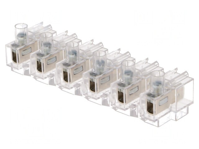 Regletă de conexiuni cu terminal șurub 6 piste 0,75-4mm2
