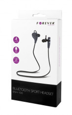 Casti Bluetooth Forever Sport BSH-100 stereo cu microfon, negre foto