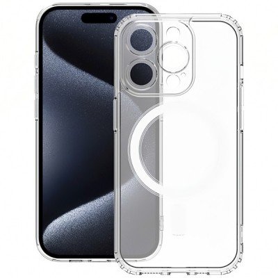 Husa MagSafe pentru Samsung Galaxy S24 S921, Vmax, Anti-drop, Transparenta foto