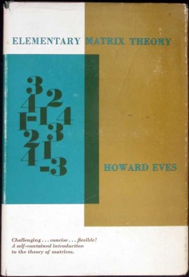 ELEMENTARY MATRIX THEORY-HOWARD EVES-359771 foto