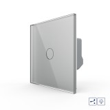 Cumpara ieftin Intrerupator touch cu variator Livolo, cap scara/cruce, gri, serie noua