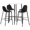 VidaXL Set mobilier de bar, 5 piese, negru, material textil 3050017