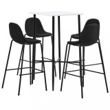 Set mobilier de bar, 5 piese, negru, material textil GartenMobel Dekor, vidaXL