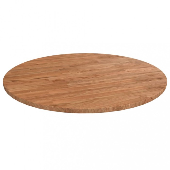 vidaXL Blat de masă rotund maro deschis &Oslash;60x1,5 cm lemn stejar tratat