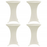 VidaXL Husă de masă cu picior, 4 buc., crem, &Oslash;60 cm, elastic