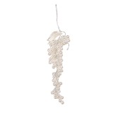 Cumpara ieftin Ornament brad Craciun plastic alb 4x2x15 cm