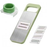 Set Multifunctional din 7 Piese, pentru Taierea si Maruntirea Legumelor, Uz Casnic,din Otel Inoxidabil, Gri-Verde