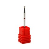 Duză pentru cuticule de diamant, sferă, br&acirc;u roșu 001/021R
