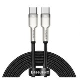 Cablu alimentare si date Baseus Cafule Metal, Fast Charging Data Cable pt. smartphone, USB Type-C la USB Type-C 100W, braided, 2m, negru