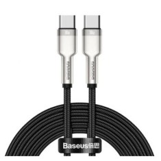 Cablu alimentare si date Baseus Cafule Metal, Fast Charging Data Cable pt. smartphone, USB Type-C la USB Type-C 100W, braided, 2m, negru