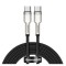 Cablu alimentare si date Baseus Cafule Metal, Fast Charging Data Cable pt. smartphone, USB Type-C la USB Type-C 100W, braided, 2m, negru