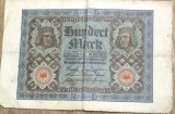BNKSTR03DE Bancnotă Veche Germania 100 Mark 1920 (Reichsbanknote), Republica de la Weimar, Medalioane Portret, Colecție Numismatică