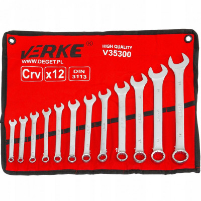 Set 12 chei fixe combinate 6-22mm 12bucati piese Chrome-Vanadium Cr-V (V35300) foto