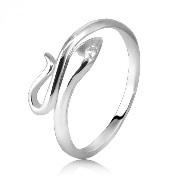 Inel din argint 925 - corp de șarpe, ochi gravați - Marime inel: 61