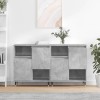 VidaXL Servante, 2 piese, gri beton, lemn prelucrat