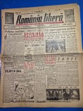 ziarul romania libera 7 octombrie 1945 - articolul - iasi cetatea democratiei,petru groza