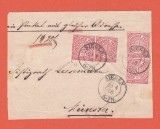 AMS @ - FATA DE PLIC - GERMANIA VECHE - NORDDEUTSCHER POSTBEZIRK, 1868, francatura multipla