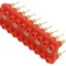 Conector bloc multipriză banană 2mm roșie