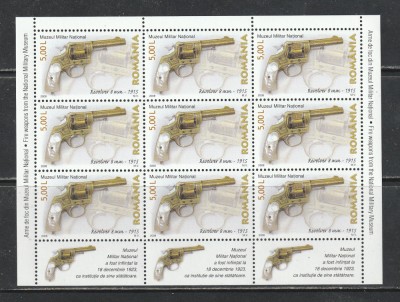 Romania 2008 - #1794C Arme de Foc din Muzeul National Militar M/S 1v MNH foto