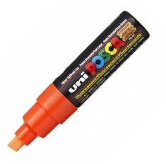 Marker UNI PC-8K Posca 8,0 mm varf tesit portocaliu fluorescent foto