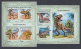 Guinea 2017 - DINOZAURI - BL + KB - MNH, Nestampilat