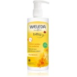 Weleda Baby and Child lapte pentru curatare pentru &icirc;ngrijirea zilnică a fundulețului cu pompă 400 ml