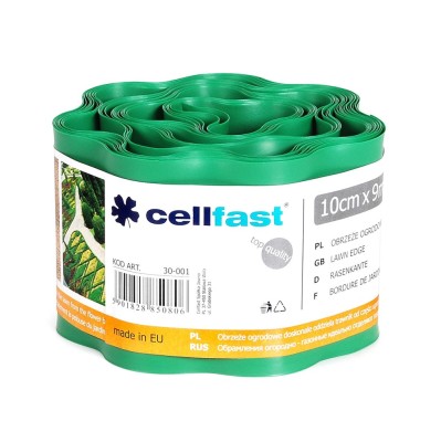 Separator gazon Cell Fast, plastic, verde deschis, 10 cm x 9 m foto