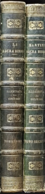 LA SACRA BIBLIA, VECCHIO E NUOVO TESTAMENTO cu ilustratii de GUSTAVE DORE, 2 VOL. - MILANO, 1869 foto