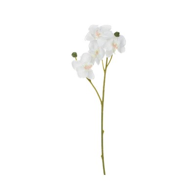 Floare decorativa artificiala, Orhidee, Alb, 35 cm, ATU-089887 foto