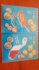 SET EURO DIFERITE TARI, AUS CIPRU GER FR MALTA LUX ESP NED BEL etc, 60 lei buc. foto