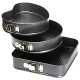 Cumpara ieftin Set 3 tavi tort metalice, diametru 28 cm, 26 cm, 24 cm, pentru cuptor