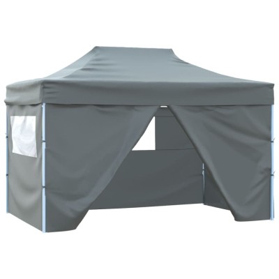 Gossi cort pliabil pop up cu 4 pereti laterali, antracit, 3 x 4,5 m foto