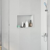 Cumpara ieftin Nisă de Duș Alb 45 x 30 x 9.5 cm Oţel inoxidabil