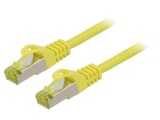Patch cord S/FTP 6a 1,5m galben LSZH 27AWG