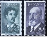 SPANIA 1955 , 1956 - PERSONALITATI , FORTUNY , QUEVEDO 2 SERII COMPLETE MLH