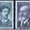 SPANIA 1955 , 1956 - PERSONALITATI , FORTUNY , QUEVEDO 2 SERII COMPLETE MLH