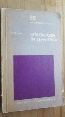 Introducere in semantica - Tullio De Mauro foto