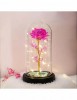 Cupola Trandafir Roz cu Lumini LED, Cadou Valentines Day, Decor Romantic, Home
