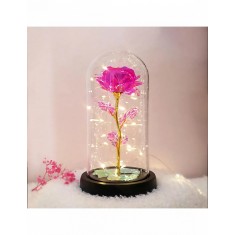 Cupola cu trandafir roz si luminite pentru Valentines Day