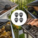 Parafrunzar pentru jgheab 90-125 mm, set 4 bucati, protectie impotriva frunzelor si mizeriei, montaj rapid si eficient