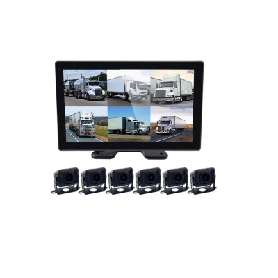 Sistem avansat de monitorizare 360 si asistenta la condus pentru vehicule de mari dimensiuni, monitor 10.1 inch, 6 x camere, 12V-24V DC, camioane, rul foto