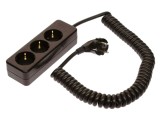 Prelungitor alimentare AS SCHWABE 3G1,5mm&sup2; 2,4m 3 prize PVC negru 11432