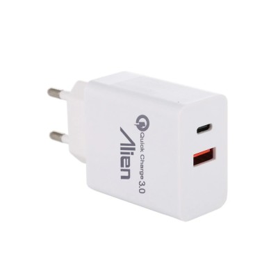 Alimentator USB A x1 retea 2.4A QC3.0+Tip C foto