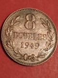8 doubles 1949 Guernsey , Tiraj = 230.000, stare UNC [poze]. Discount conform descriere [10 - 20 %. Vezi descrierea.]., Europa