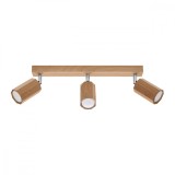 Lustră De Tavan Zeke Din Lemn De Stejar, 3 Becuri, Design Geometric Scandinav, Interior