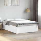 Cadru de pat, alb, 150x200 cm, lemn prelucrat
